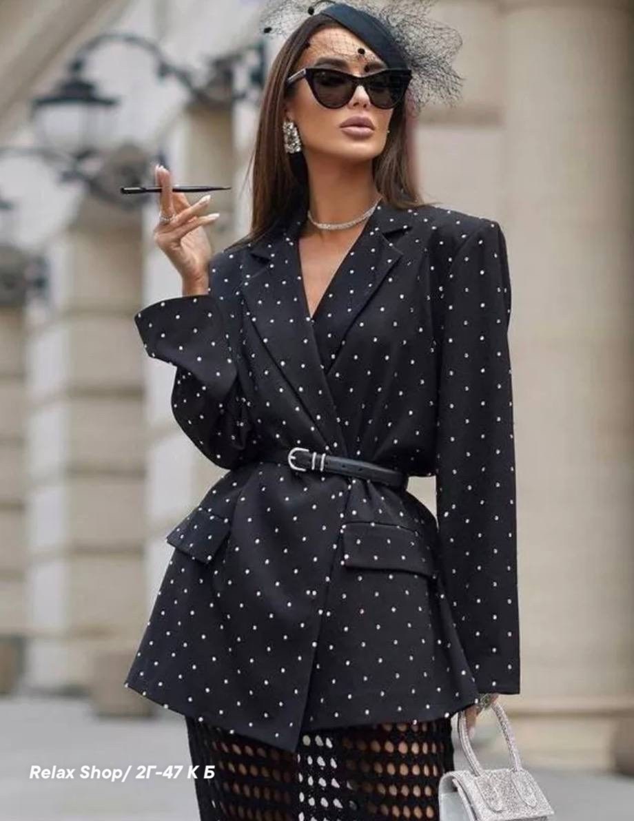 пиджак со стразами,стильные наряды,брючный костюм,блестящий пиджак со стразами оверсайз mazana