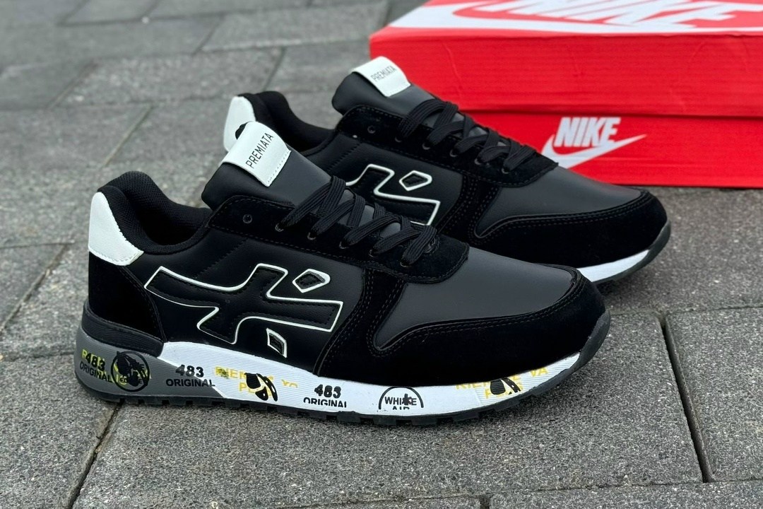 мужские кроссовки premiata,premiata кроссовки,premiata 483 оригинал,кроссовки premiatа,кроссовки premiata mick 483 комбинированные черные