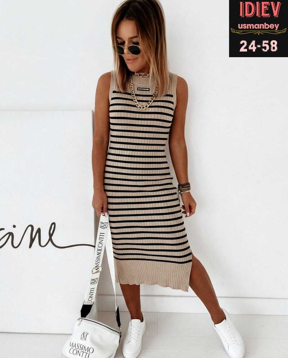 трикотажное платье,платья в полоску,платье женской,платье миди в полоску,платье стильное