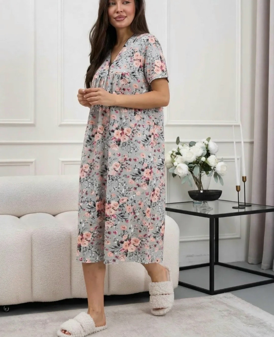 женская ночная сорочка,ночная сорочка,ночная сорочка трикотажная хлопок,сорочка женская,ночная сорочка трикотажная