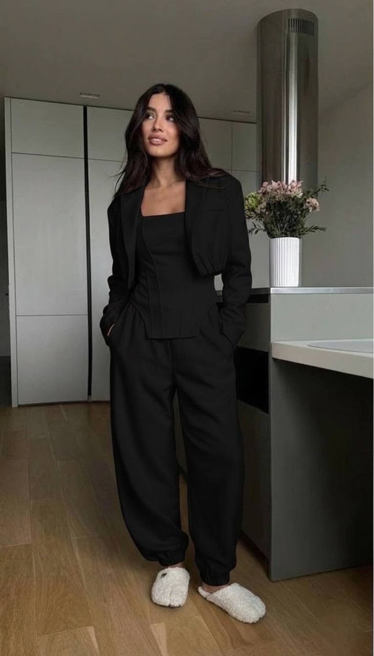 брючный костюм женский,модные образы,костюм брючный