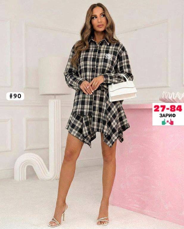 платье рубашка в клетку,костюм с юбкой и рубашкой,костюм с рубашкой и юбкой в клетку,платье в клетку,костюм с юбкой в клетку