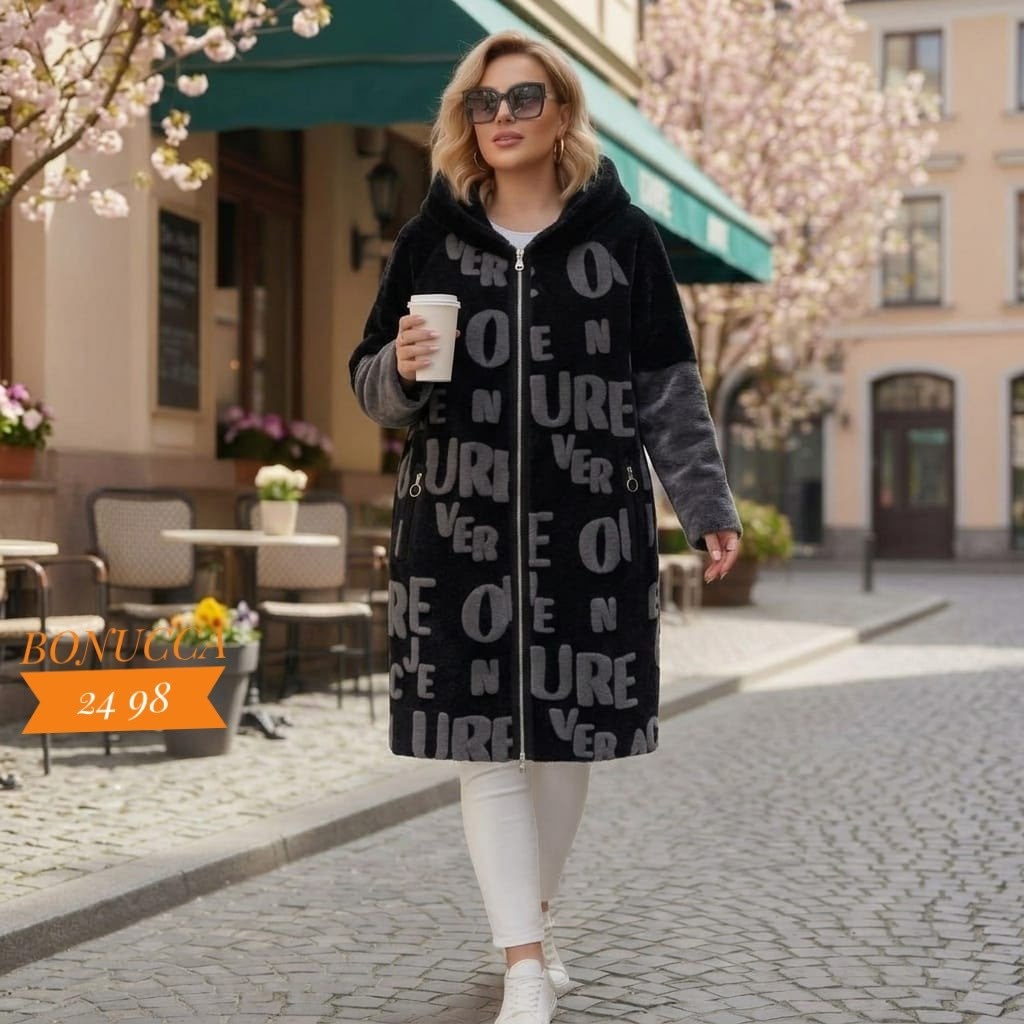 комбинированное пальто,пальто женское больших размеров,стильное пальто,пальто меховое,пальто женские