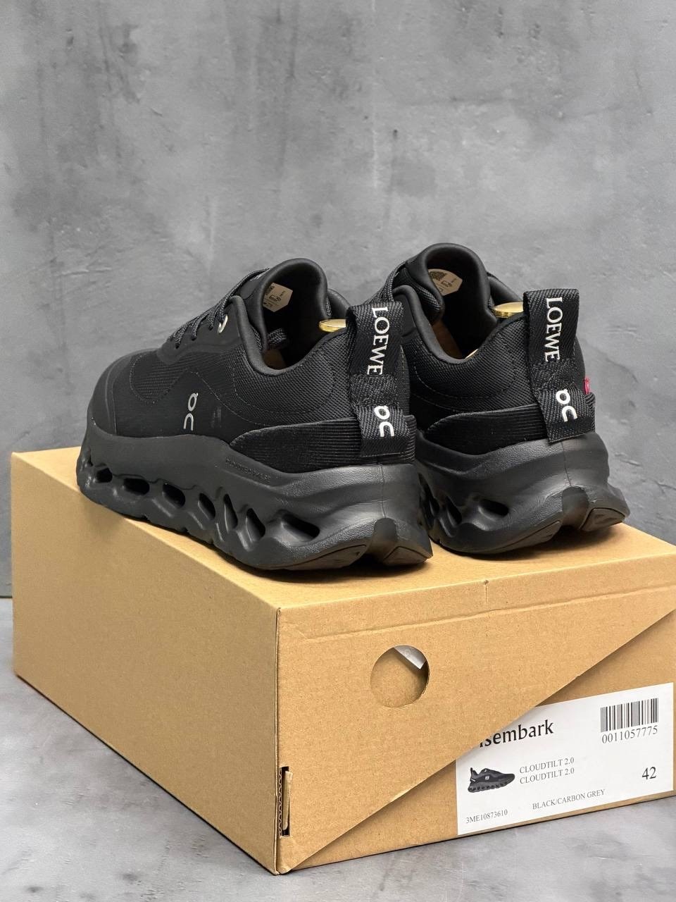 кроссовки loewe,кроссовки loewe x wmns cloudtilt black черный,кроссовки мужские женские,спортивная ,спортивные кроссовки