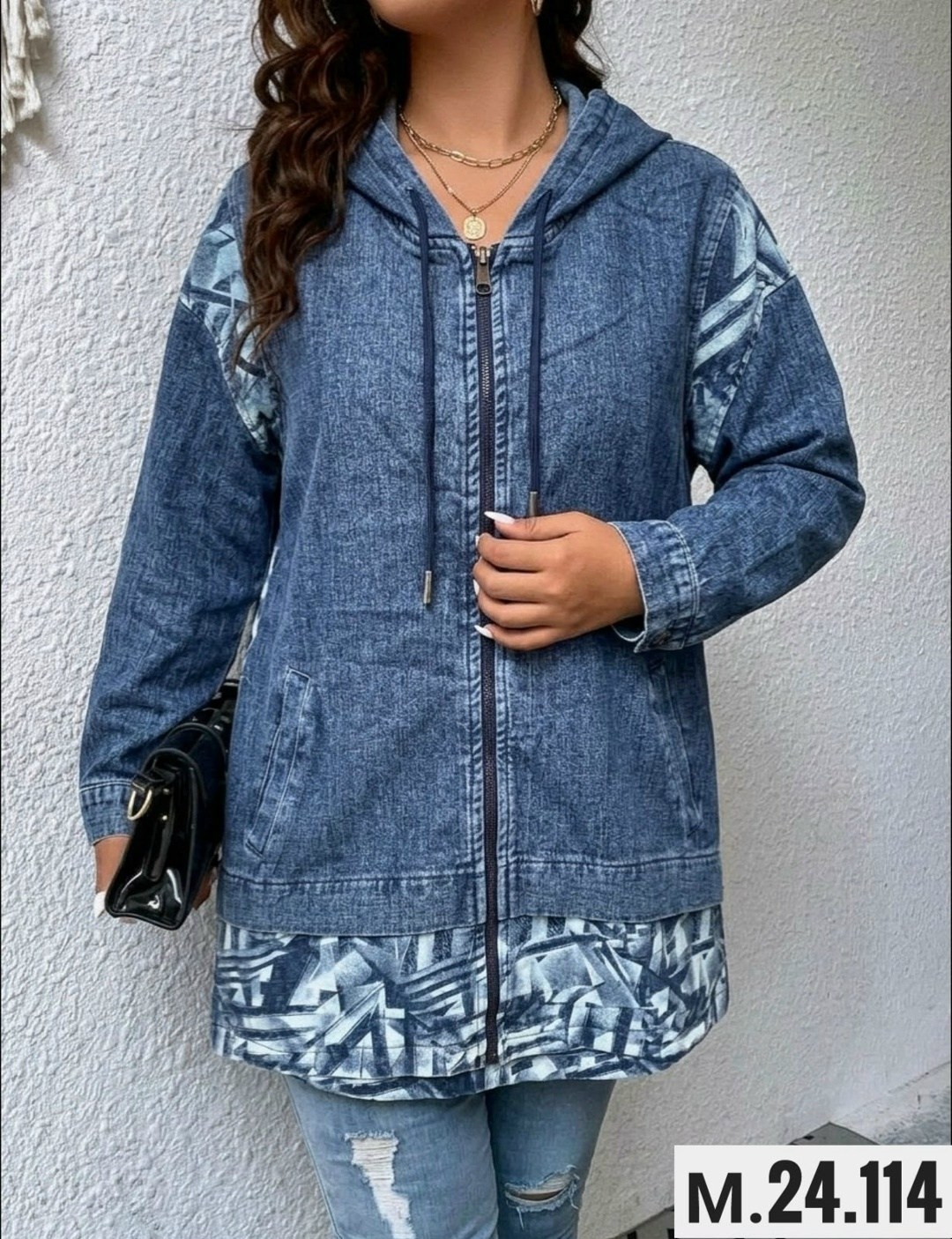 женская джинсовая куртка,женская джинсовая куртка большого размера,джинсовая куртка,джинсовая куртка удлиненная,женская джинсовая куртка с капюшоном