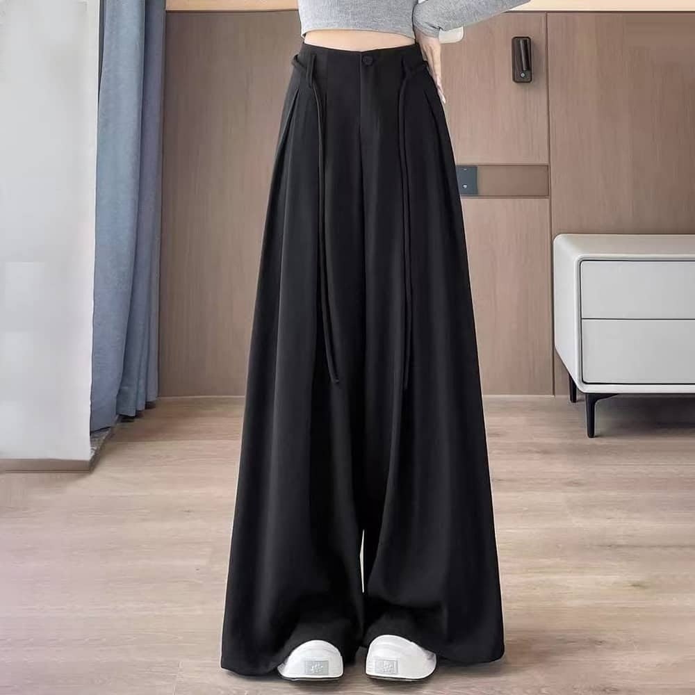 женские модные широкие брюки с высокой талией,женские классические брюки с широкими штанинами,брюки с высокой талией широкие длинные,jielur брюки женские с широкими штанинами,брюки женские с широкими