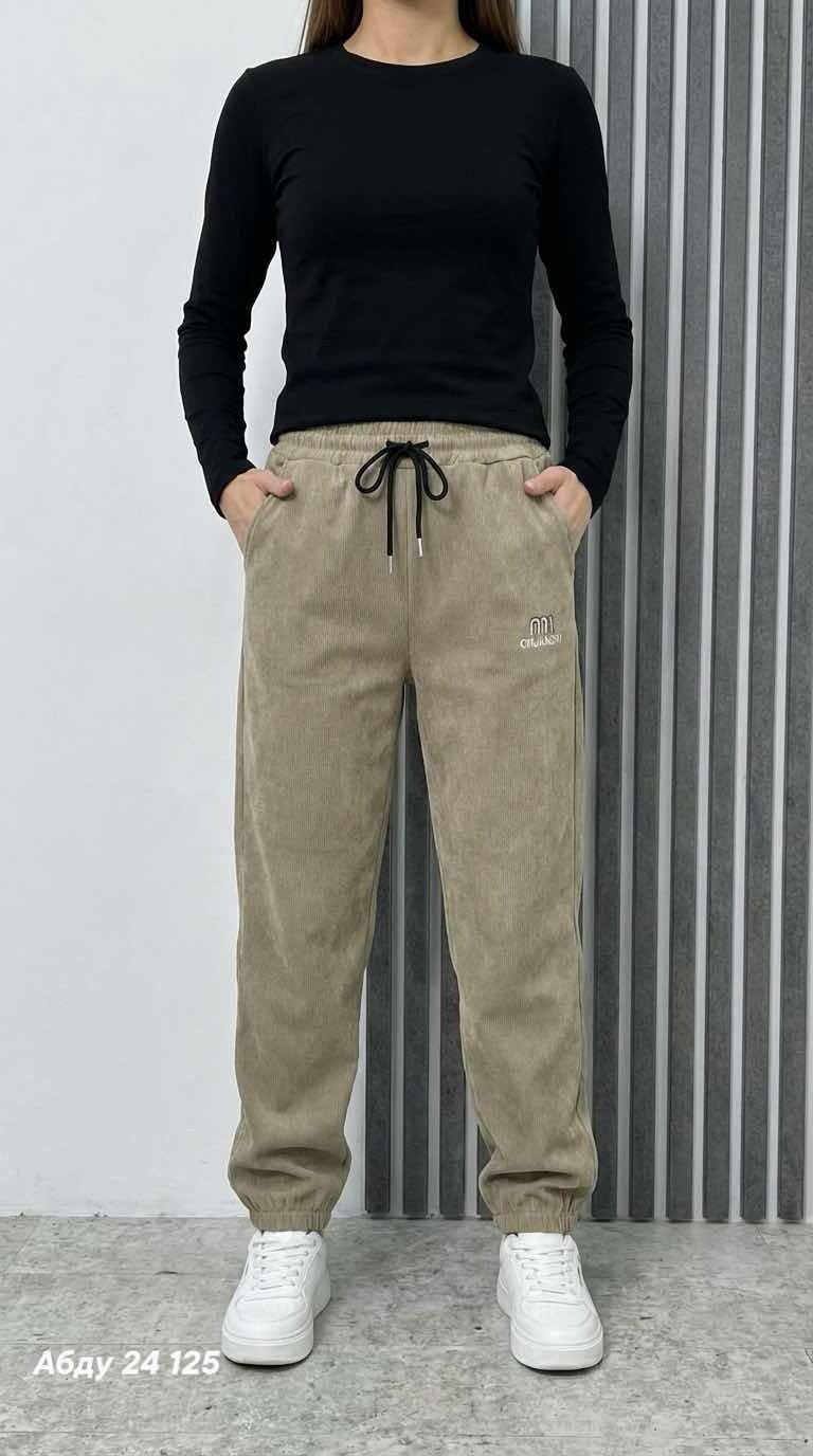 брюки джоггеры вельветовые утепленные h&a collection,брюки джоггеры,брюки вельветовые джоггеры moliza,женские брюки,штаны женские