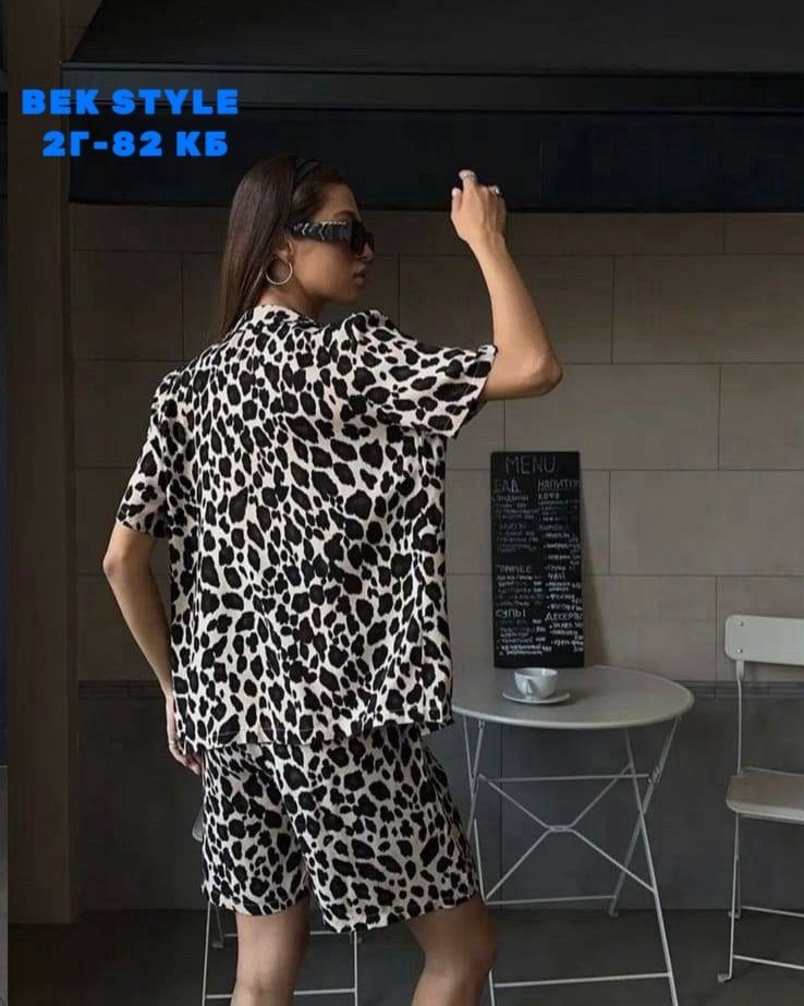 ,костюм леопардовый,пижамные костюмы,пижамный костюм двойка с шортами loungewear,платье из леопардовой ткани 2026