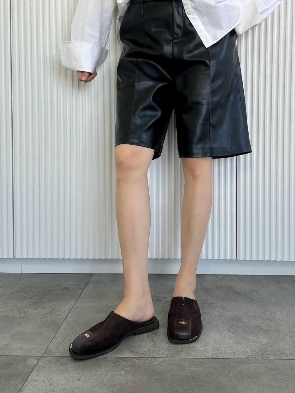 ,мюли женские,мюли замшевые,модные шлепанцы,женские замшевые мюли hermes go коричневые