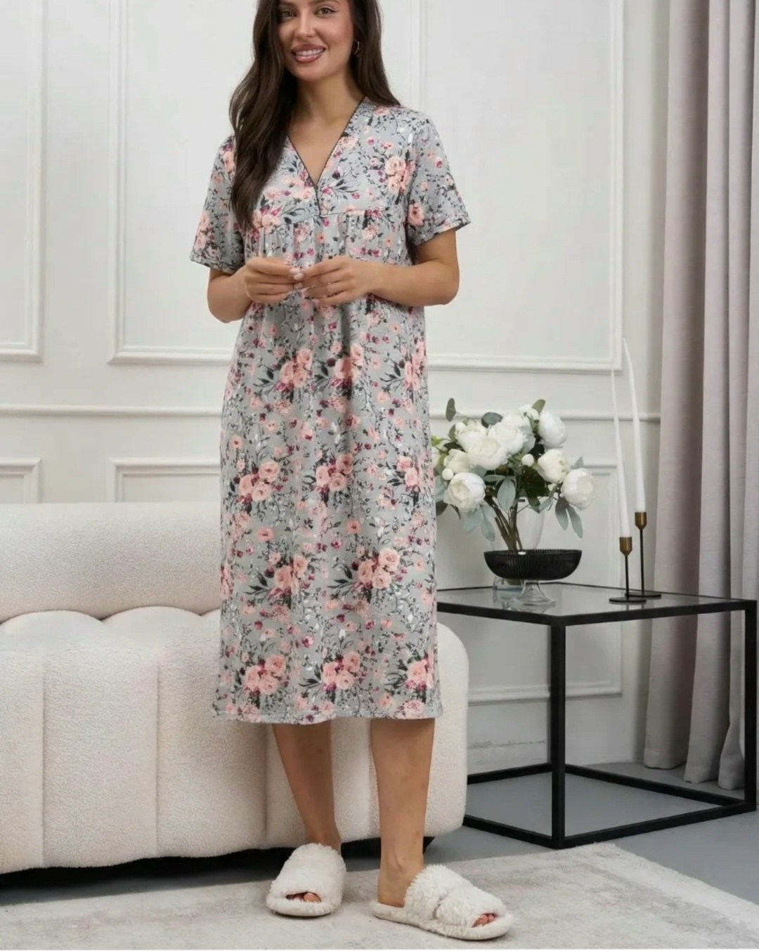 женская ночная сорочка,ночная сорочка,ночная сорочка трикотажная хлопок,сорочка женская,ночная сорочка трикотажная