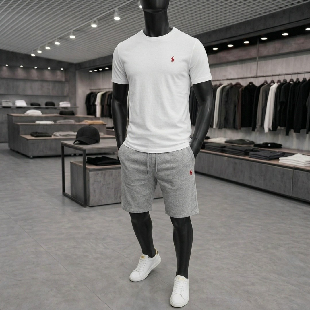 мужские шорты,спортивные шорты,мужская мода,серые шорты,шорты поло