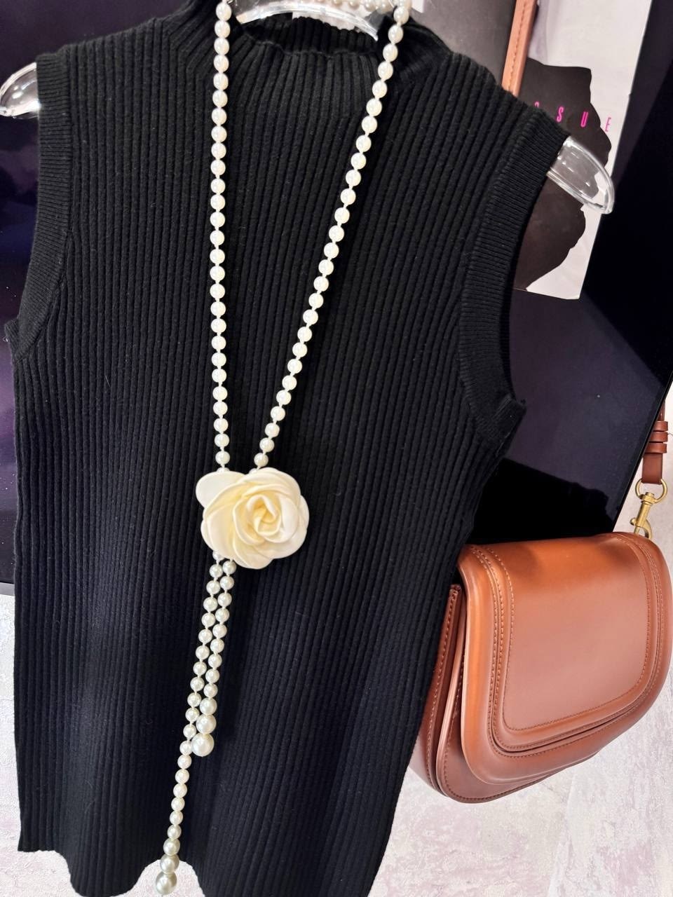 женский вязаный жилет с круглым вырезом без рукавов, декор из искусственного жемчуга,жилет женская вязаная,жилет вязаный,жилет для женщин,трикотажный жилет