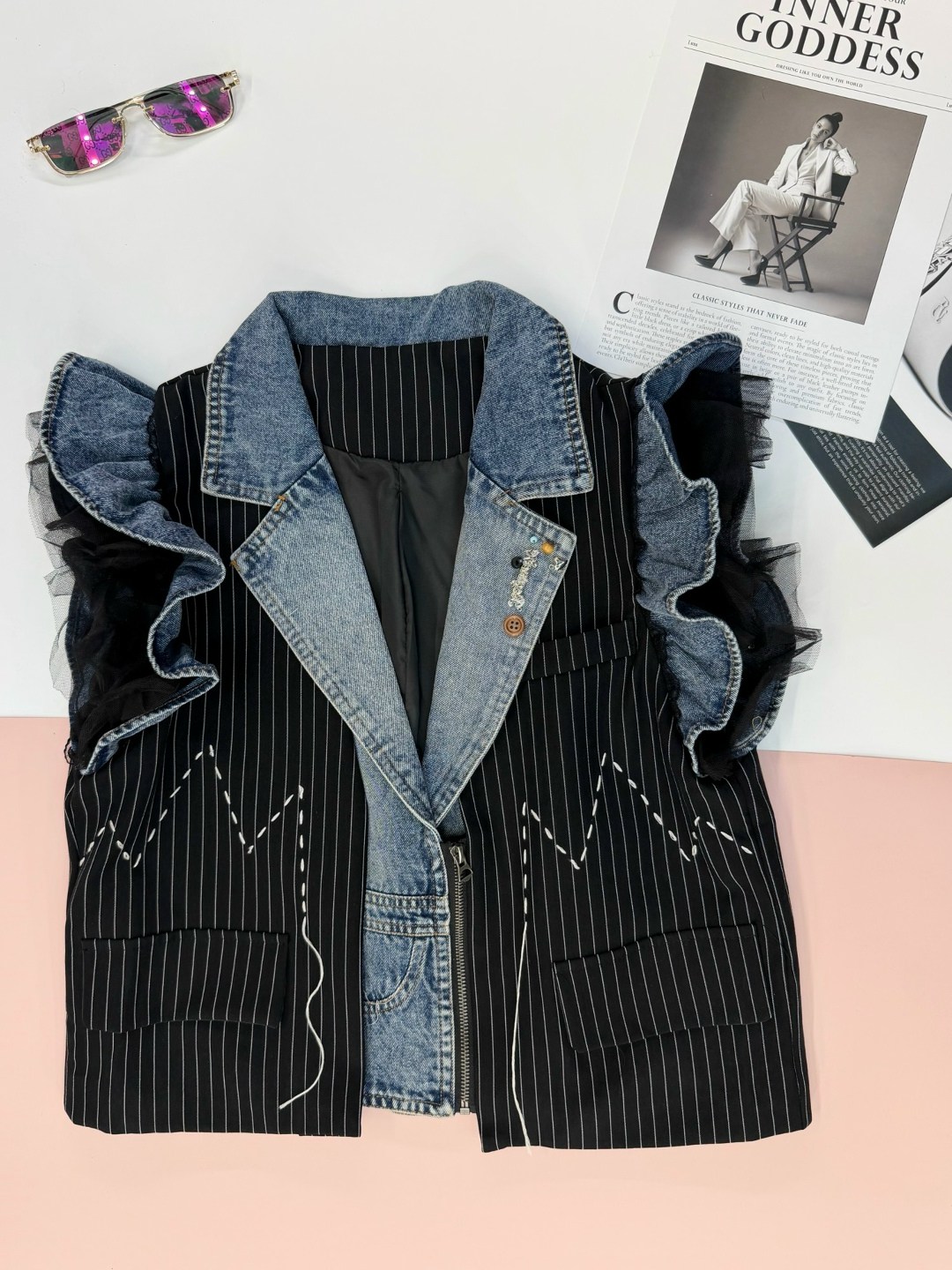 женский джинсовый жилет,джинсовый жилет,джинсовая жилетка,модные джинсовые куртки,джинсовая куртка