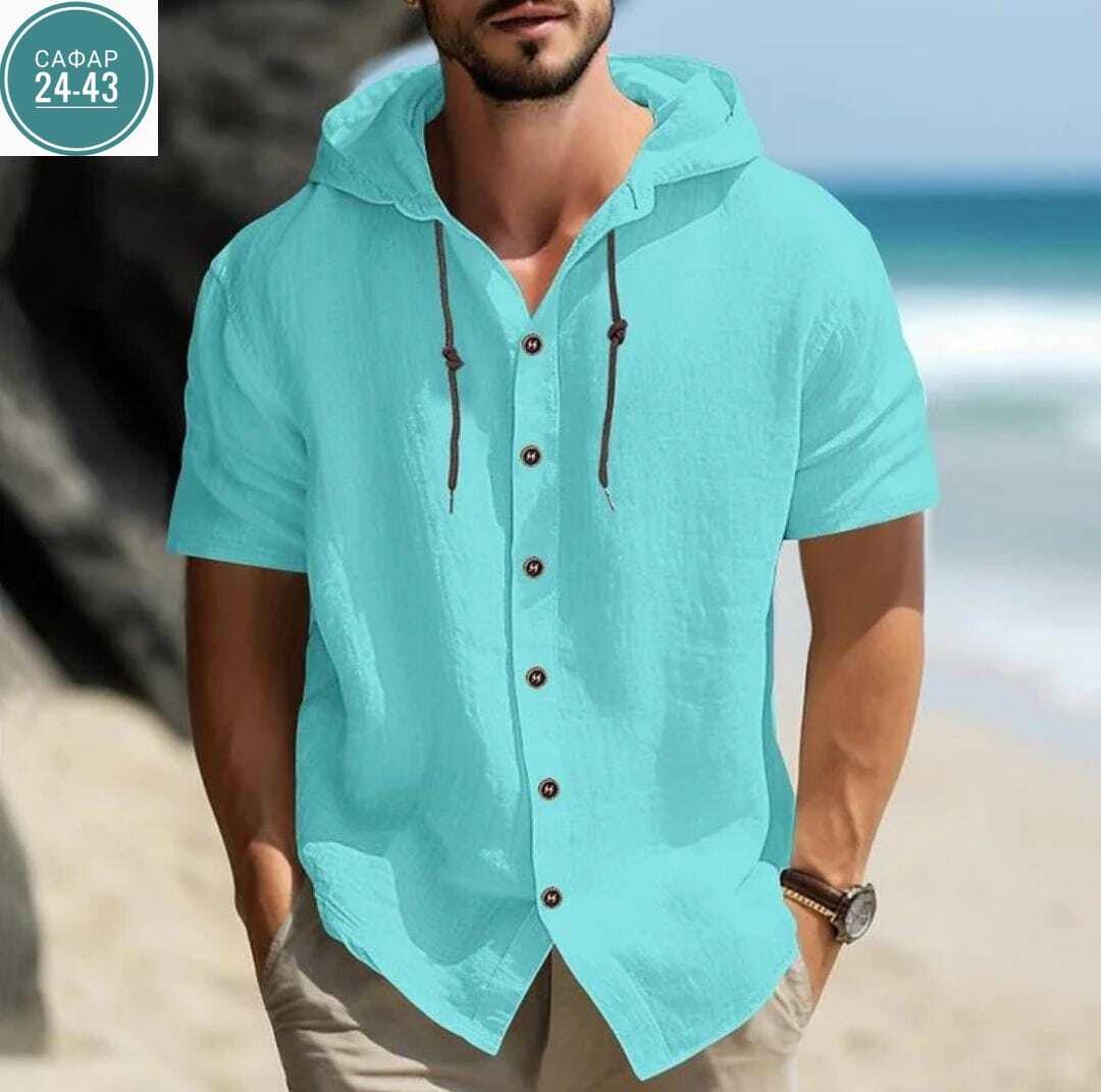 рубашка с капюшоном,мужская повседневная рубашка,повседневная рубашка,летние рубашки,мужская льняная рубашка