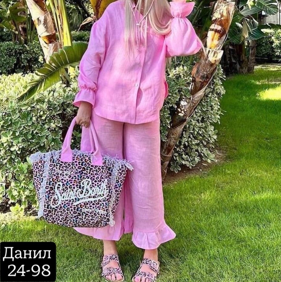 летний костюм женский,модный костюм,костюм розовый,льняные костюмы брючные модные,летний брючный костюм