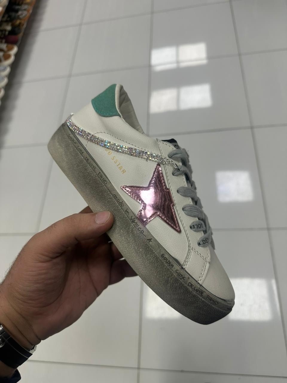 golden goose кеды hi star с блестками белый,,кроссовки golden goose,golden goose sneakers,golden goose