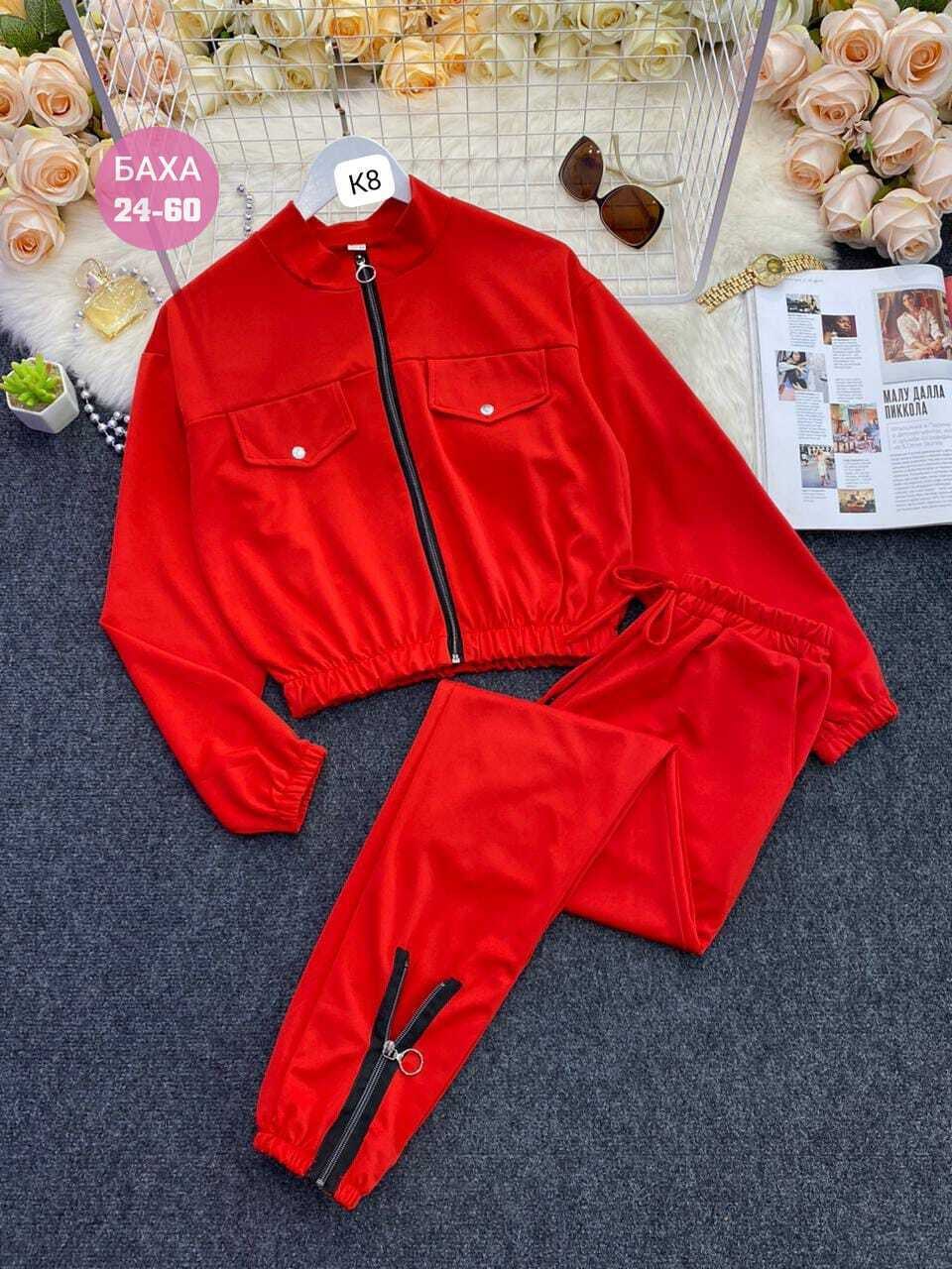 женские спортивные костюмы,стильные костюмы,костюм повседневный спортивный,спортивный костюм красный женский топ,повседневный костюм