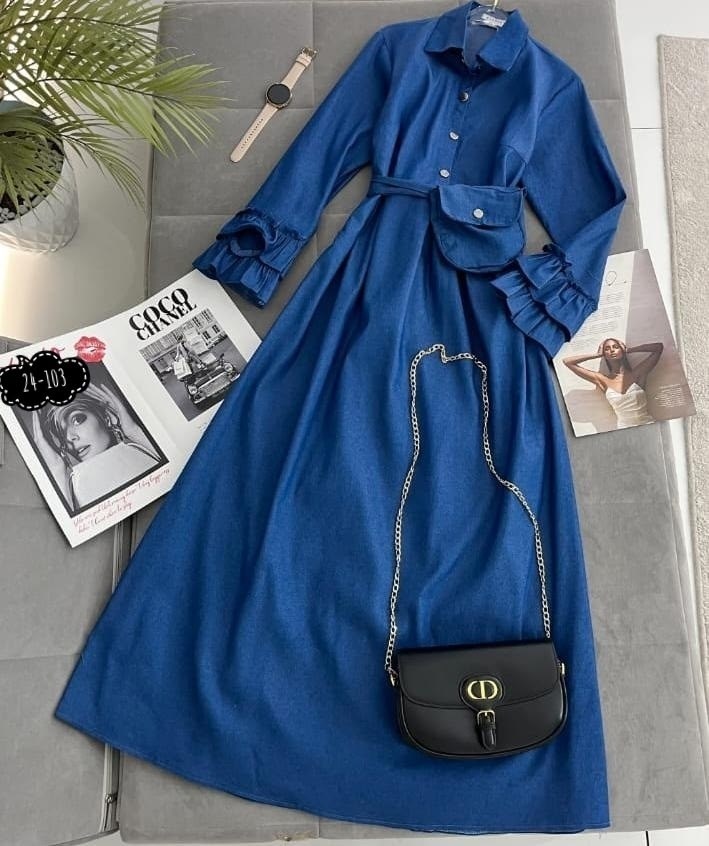 джинсовое платье,платье,платье из джинсы,мусульманская одежда,