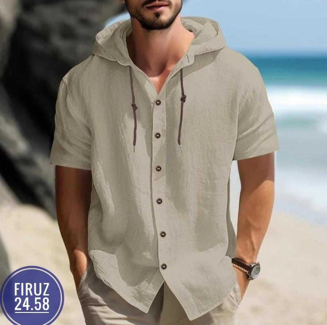 рубашка с капюшоном,рубашка с капюшоном мужская,повседневная рубашка,летние рубашки,футболка с капюшоном мужская