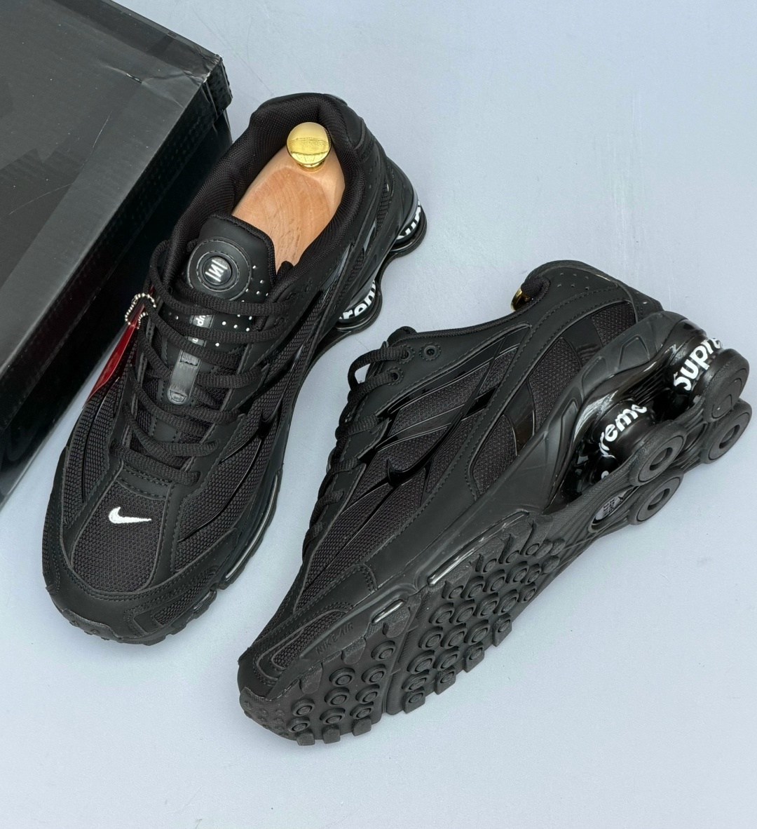 supreme x nike shox ride 2,supreme nike shox ride 2,nike shox ride 2,кроссовки,кроссовки supreme x nike shox ride 2 sp черные