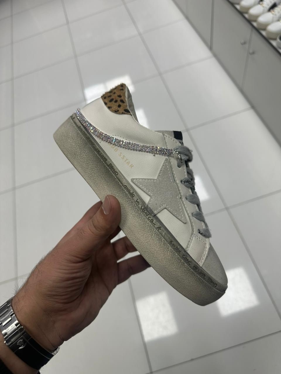 golden goose кеды hi star с блестками белый,,кроссовки golden goose,golden goose sneakers,golden goose