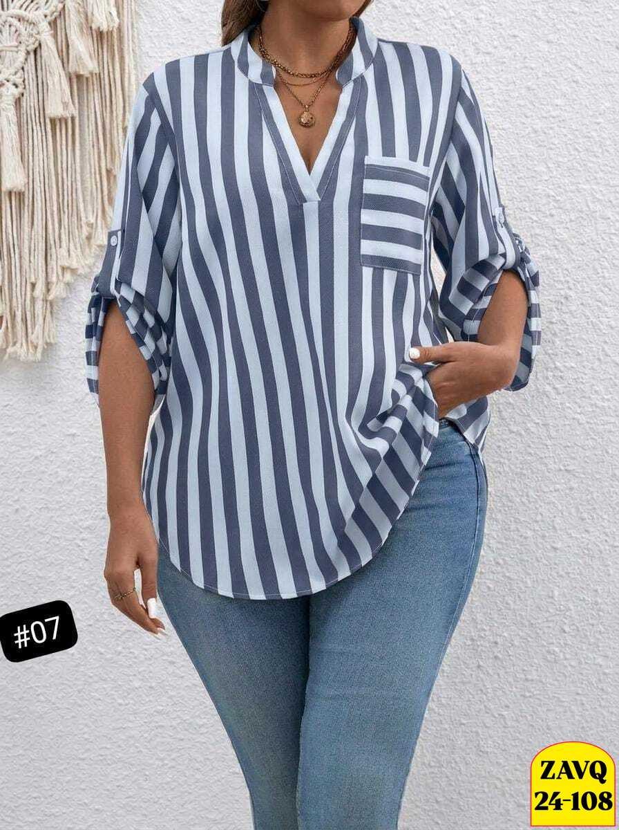 женская рубашка больших размеров,женские блузки,летняя блузка,рубашка в полоску,рубашка блузка