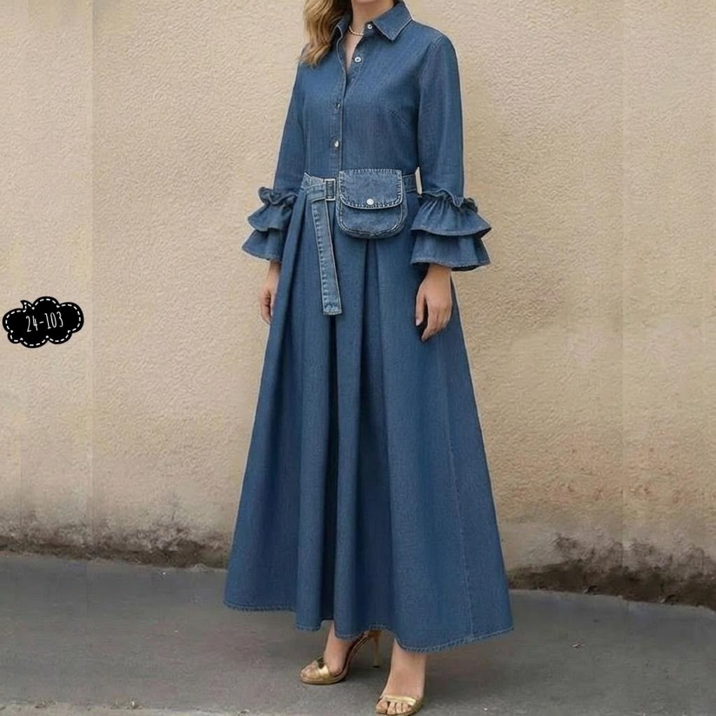 джинсовое платье,платье,платье из джинсы,мусульманская одежда,