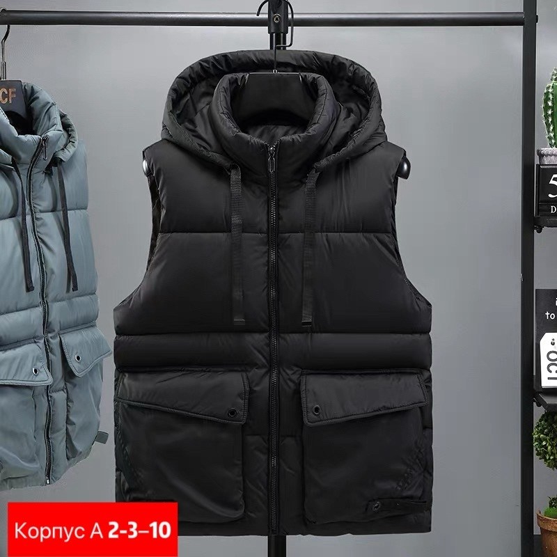 мужской жилет с капюшоном,жилет с капюшоном,жилетка повседневная,жилет,жилет повседневный