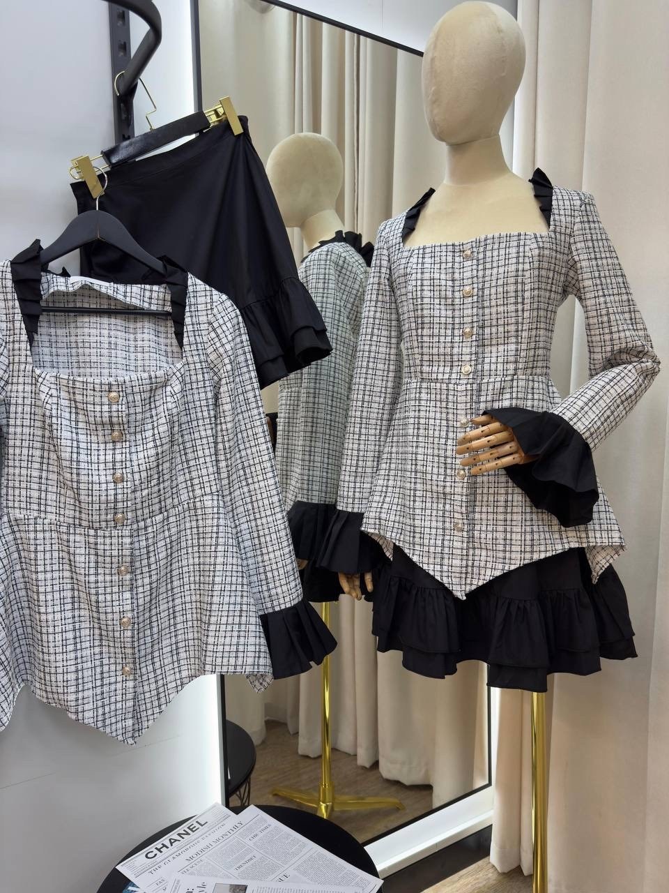 стильное платье,твидовые костюмы,платье винтажное,женская блузка