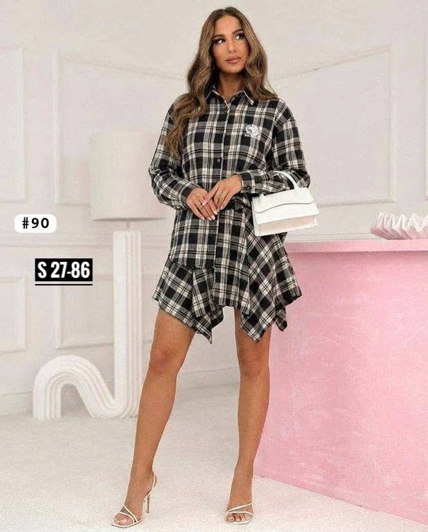 платье рубашка в клетку,костюм с юбкой и рубашкой,платье в клетку,костюм с юбкой в клетку,костюм в клетку
