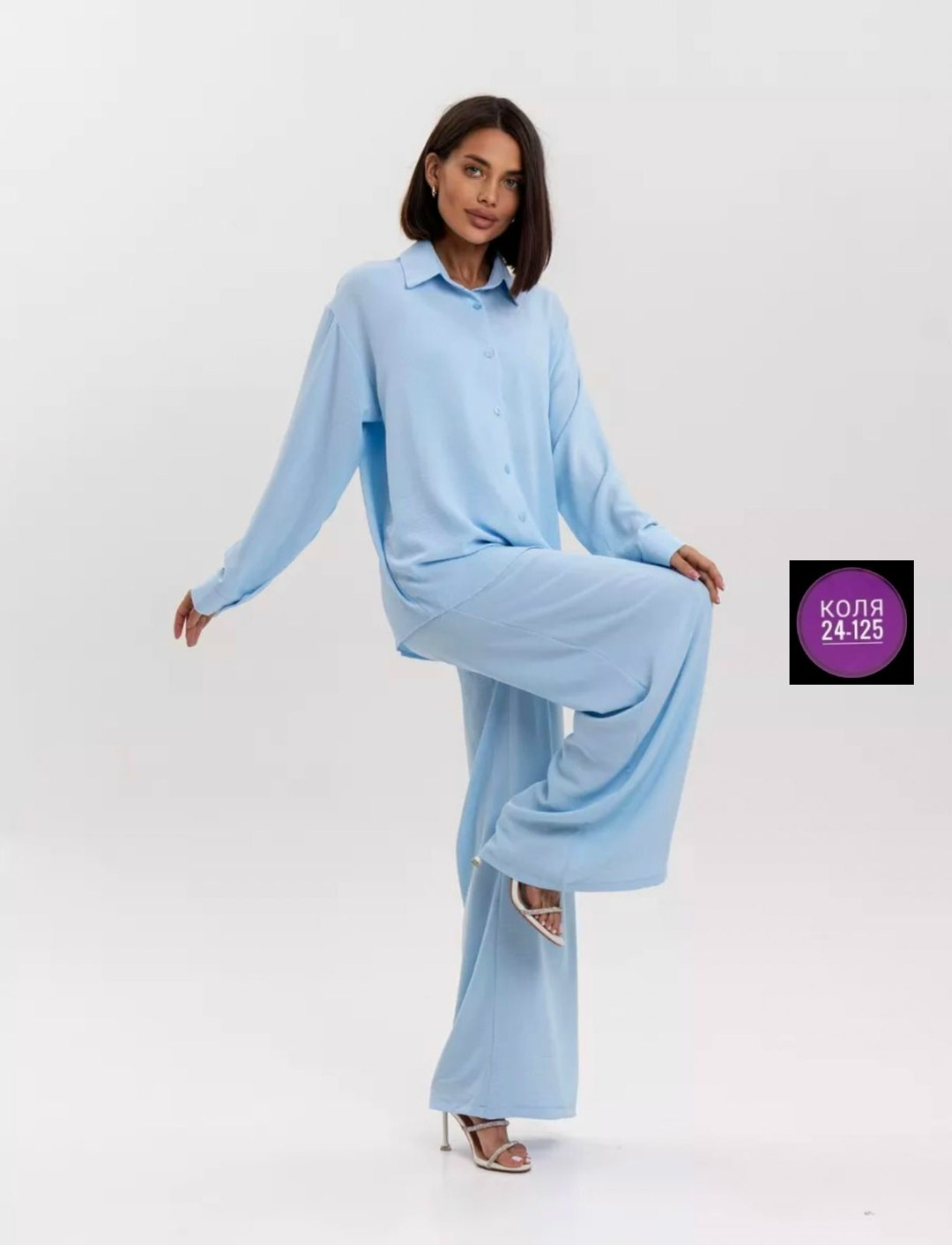 брючный костюм,костюм голубой,брючный костюм женский,женские костюмы,комплект брючный