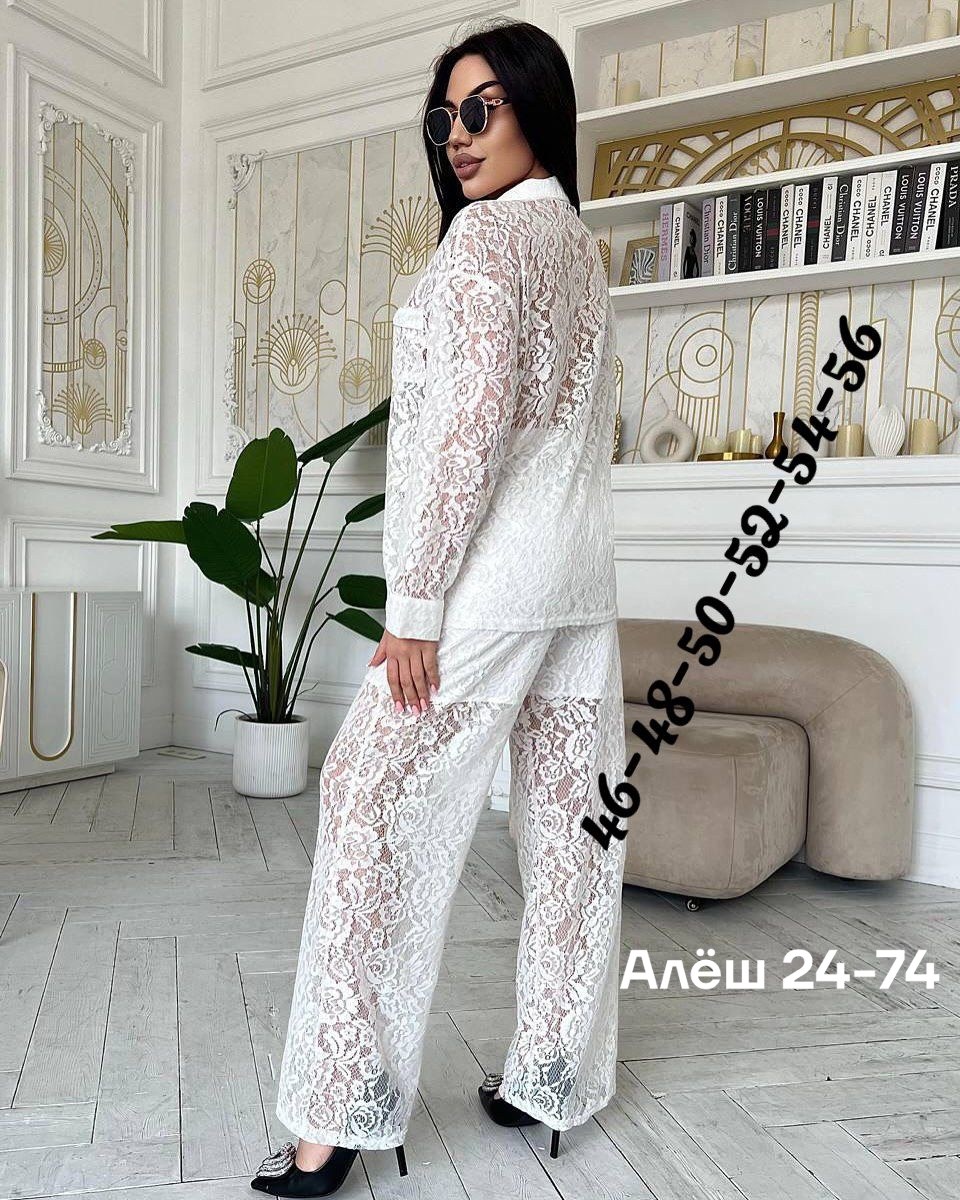 костюм двойка гипюр,костюм гипюровый брючный,брючный костюм с кружевным,костюм кружевной брючный havadi,женский костюм двойка гипюр