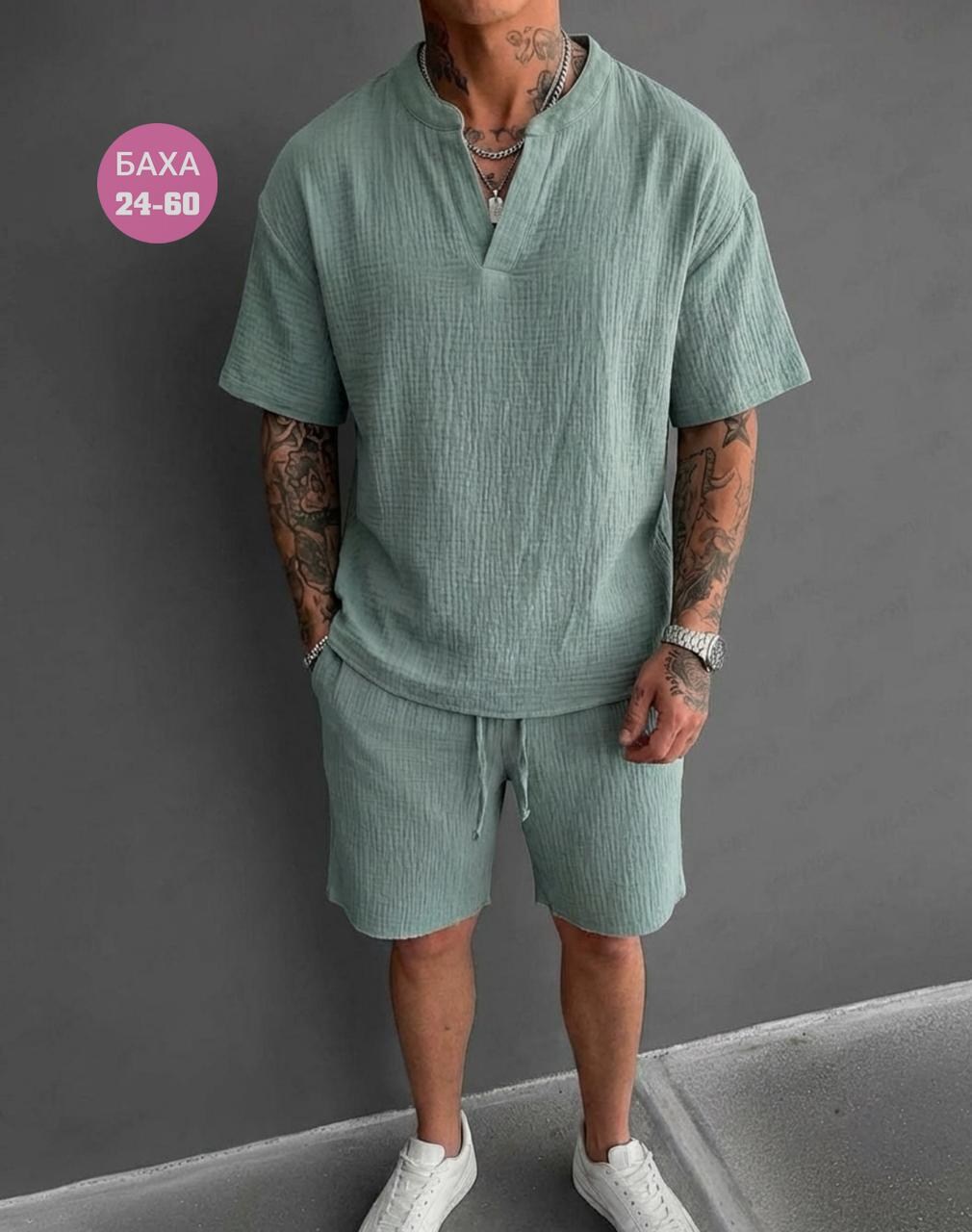 костюм для мужчин,мужские летние костюмы,костюм мужской с шортами,мужские комплекты,мужская мода