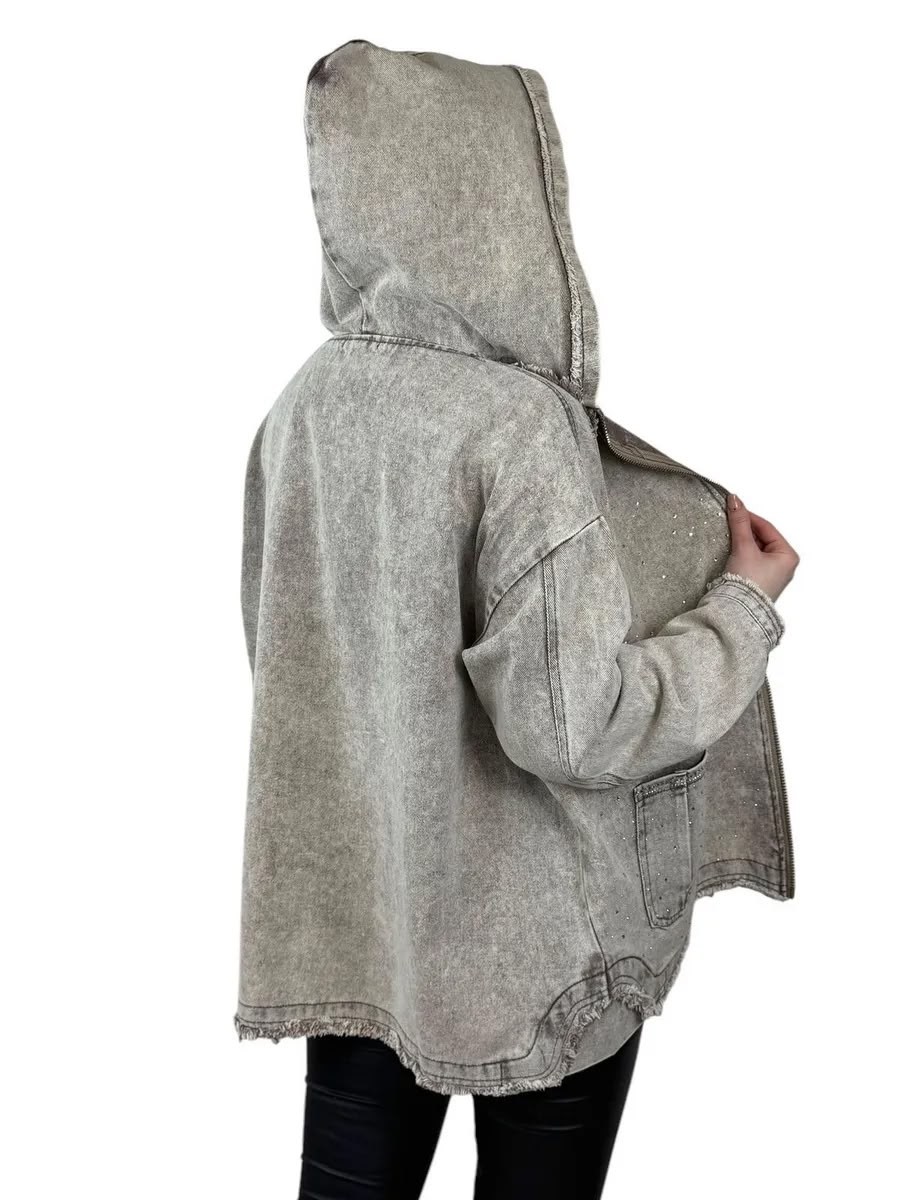 женская джинсовая куртка,джинсовая куртка,куртка женская,куртка джинсовая женская с капюшоном,куртка джинсовая оверсайз с капюшоном