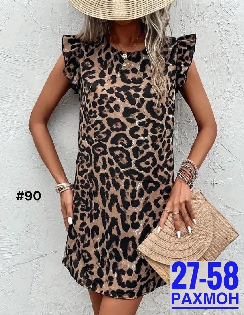 платье с леопардовым принтом,мини-платье с леопардовым принтом коричневый,платье женское леопардовое,платье летнее,повседневные платья