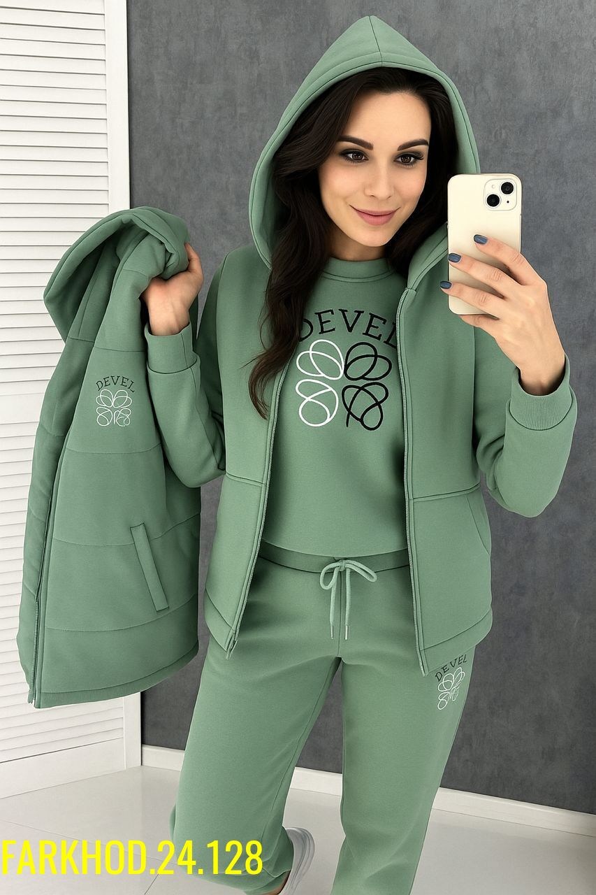 костюм тройка на флисе,cпортивный костюм женский на флисе,костюм женский на флисе,костюм gap женский,костюм тройка женский