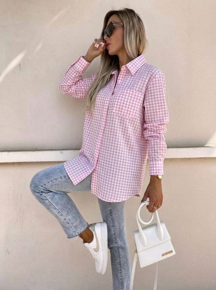 рубашка в клетку оверсайз женская,женская рубашка,рубашка в клетку,клетчатая рубашка,рубашка повседневная