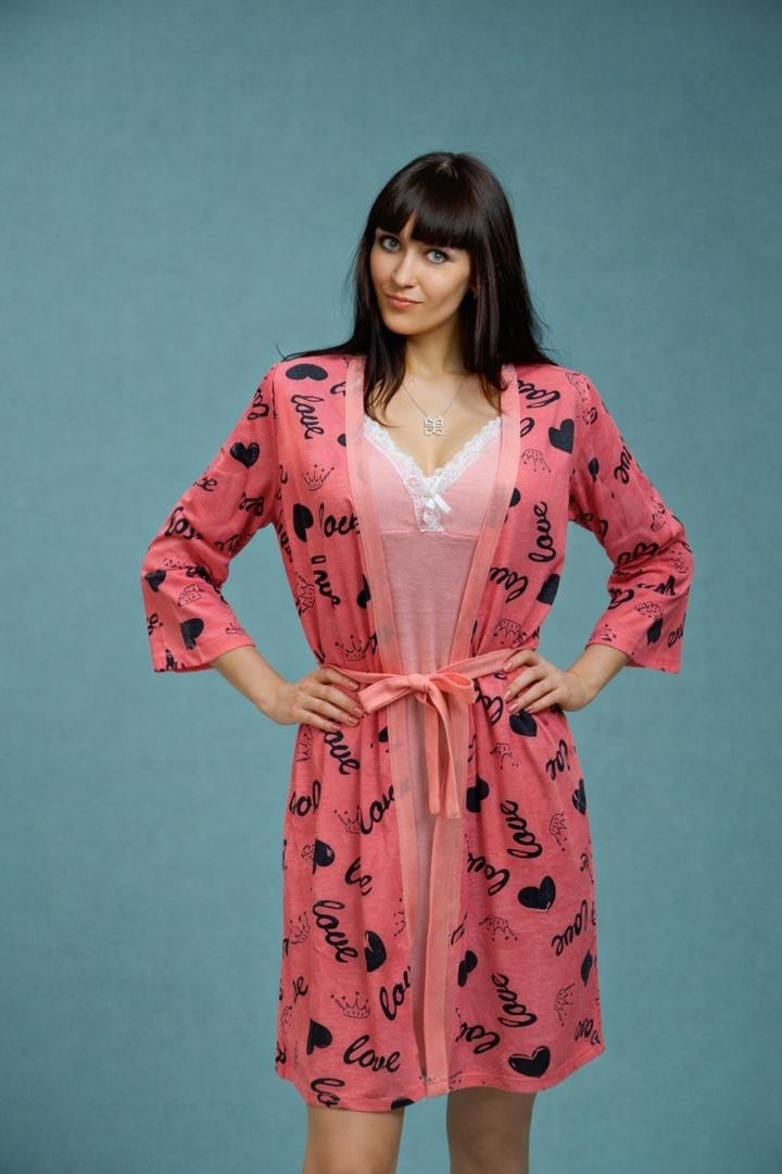 женский халат,комплект домашний женский,домашний халат,комплект халат сорочка,пеньюар комплект
