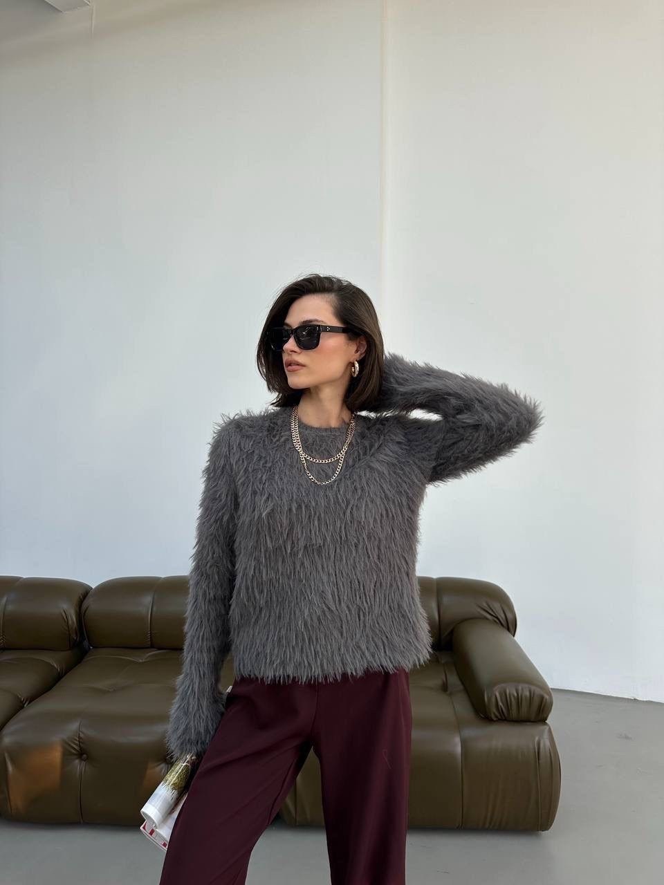 пушистая кофта,пушистый джемпер,стильный свитер,пушистый свитер