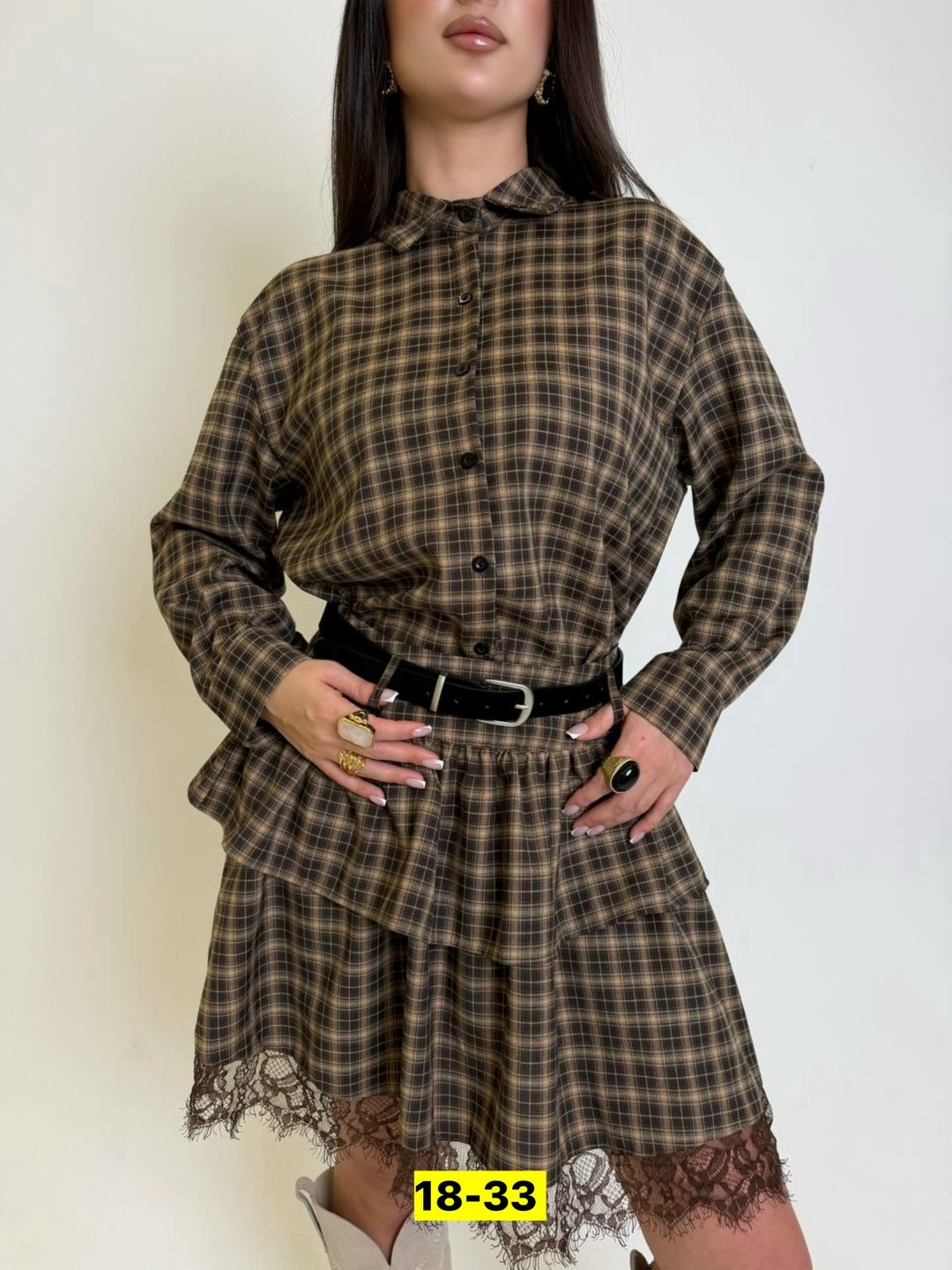 костюм двойка с юбкой и рубашкой в клетку btf brand,костюм с юбкой и рубашкой,костюм женский в клетку,костюм в клетку,костюм с рубашкой и юбкой в клетку