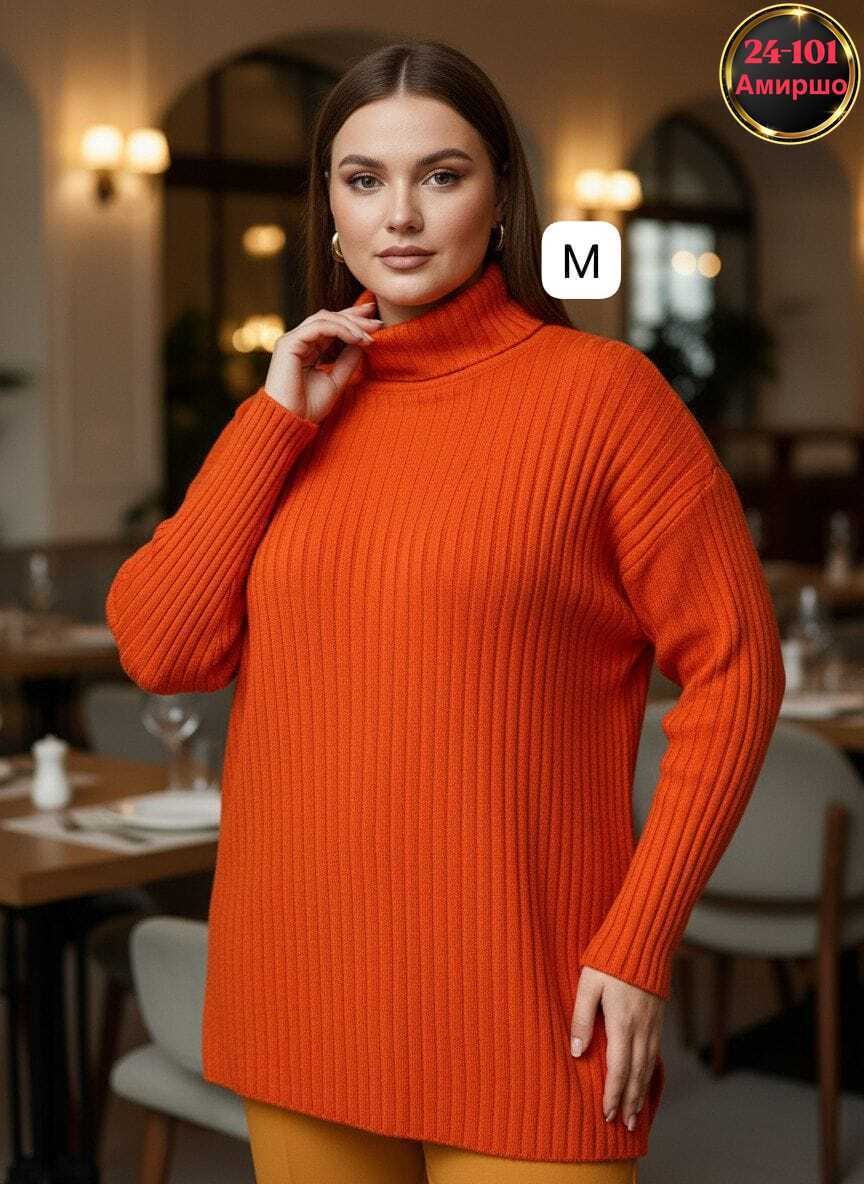 свитер,свитер romgil рв0070-хл1 ярко-оранжевый,джемпер romgil рв0070-хл1 ярко-оранжевый,женский свитер,женские джемпера