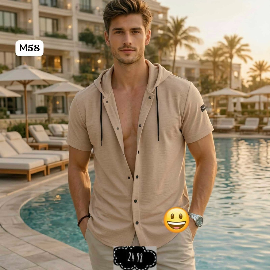 рубашка мужская черная,рубашка мужская,мужская мода,мужская рубашка с короткими рукавами,рубашка с капюшоном мужская