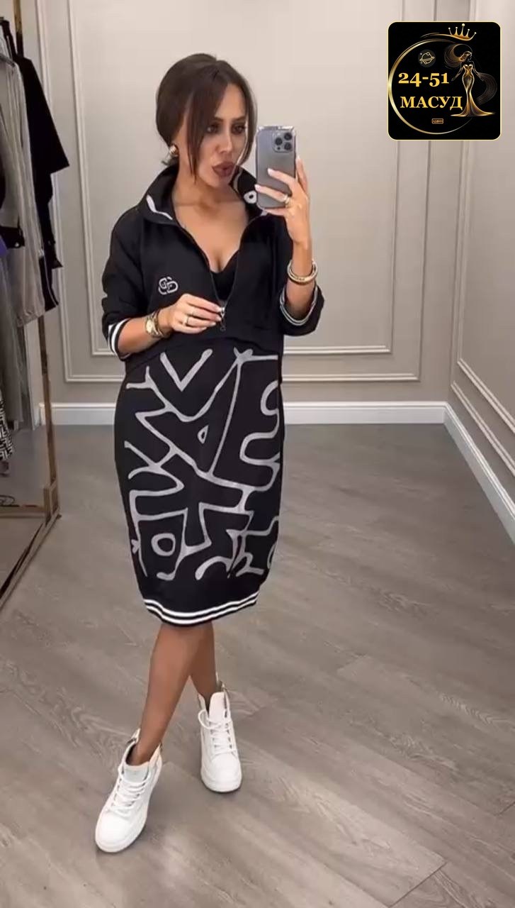 стильное платье трикотаж с принтом,платье женское новинка ткань: трикотаж с принтом,платье ткань трикотаж с принтом,спортивное платье женское,
