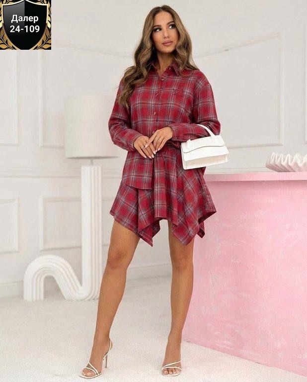 платье рубашка в клетку,костюм с юбкой и рубашкой,костюм юбка с рубашкой в клетку,костюм с юбкой в клетку,костюм в клетку