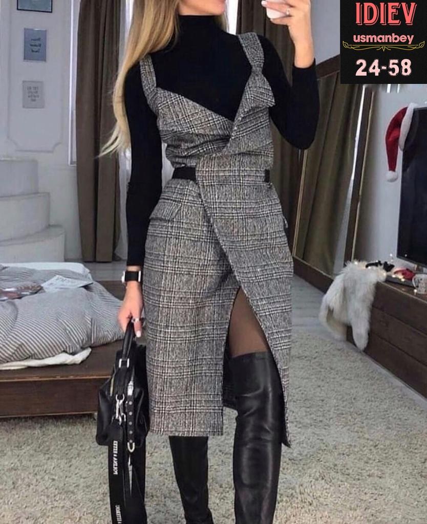 теплый сарафан,твидовый сарафан,сарафан,сарафан из драпа,сарафан теплый в клетку