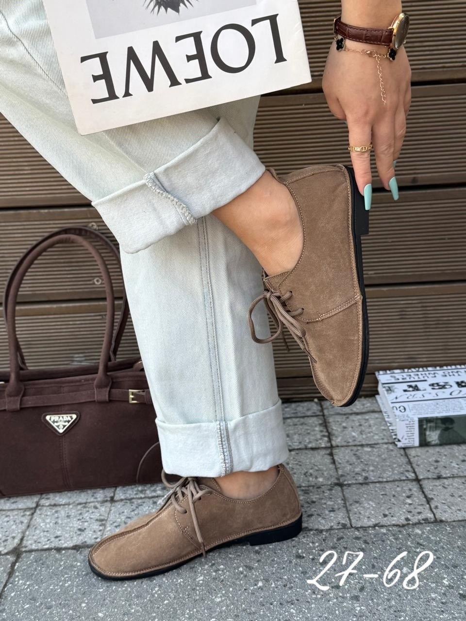 ,женская ,женские туфли замшевые, повседневные,лоферы замшевые на шнуровке