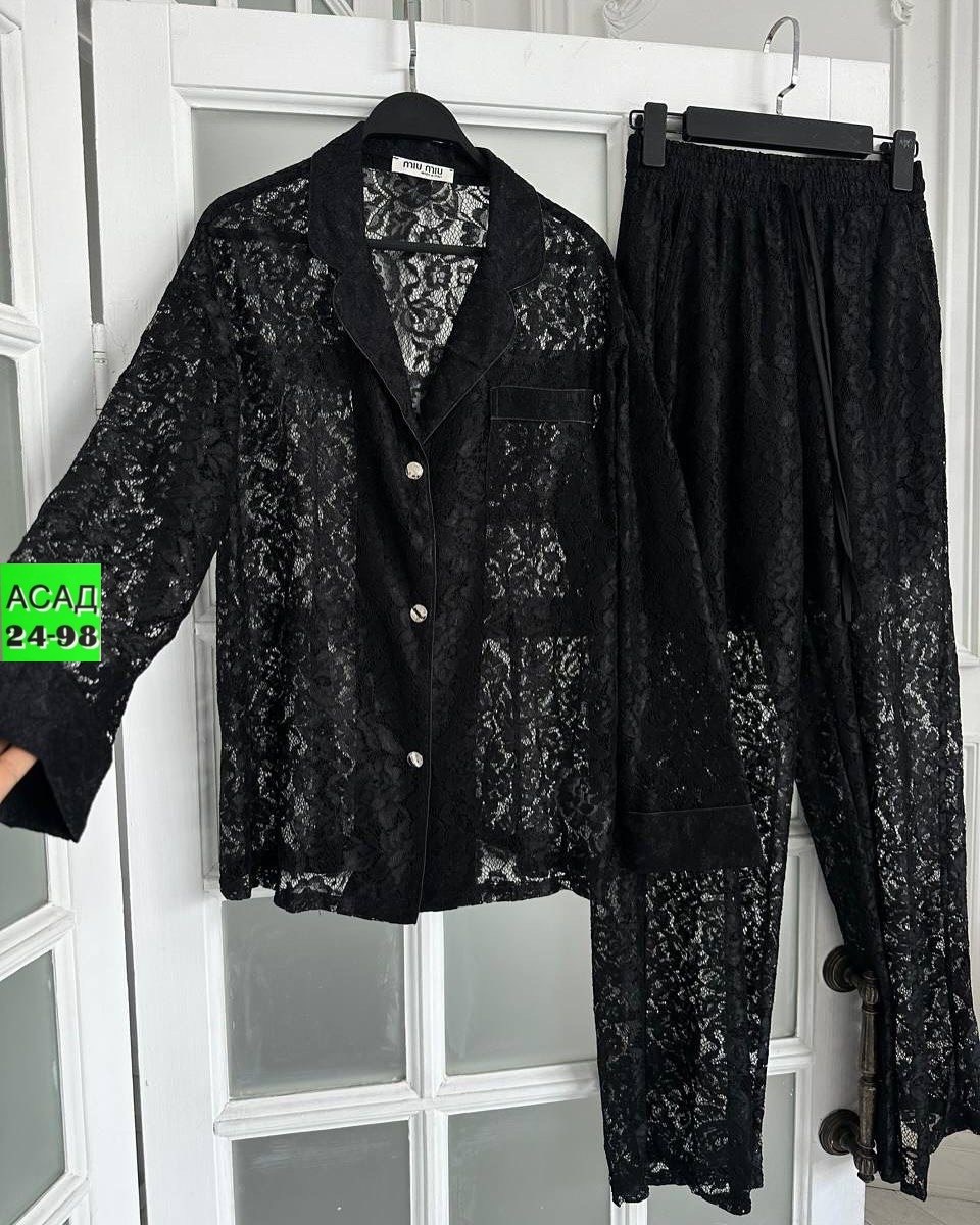 костюм двойка гипюр,костюм кружевной брючный с поясом гипюр emberens,брючный костюм,женский костюм двойка гипюр,гипюровый костюм