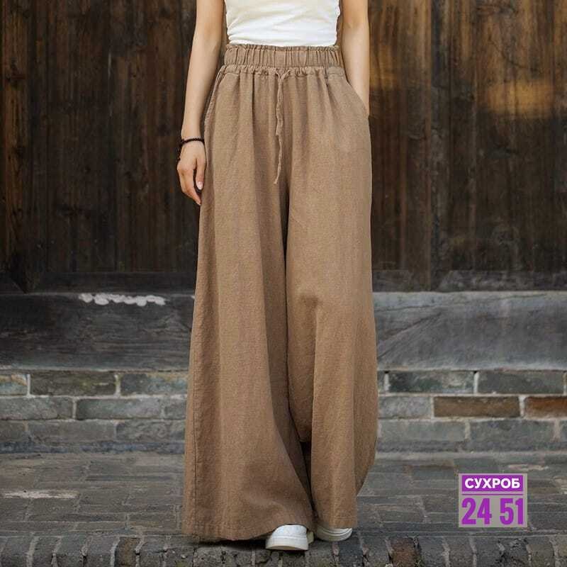 женские широкие брюки,широкие брюки,широкие брюки из хлопка,широкие хлопковые брюки,повседневные брюки