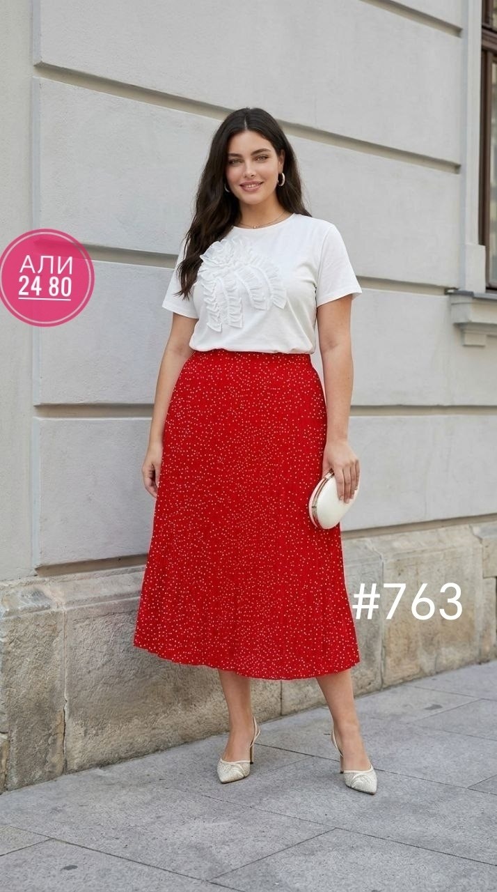 юбка,юбка женская,юбка в горох,юбка красная,юбка летняя