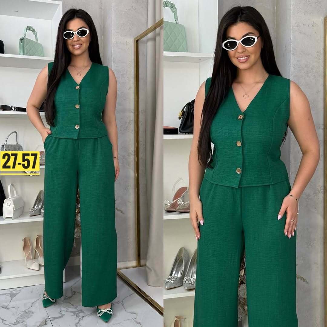 брючный костюм,женский брючный костюм,женский брючный костюм двойка,костюм льняной летний брючный с жилетом и брюками паллацо,брючный костюм с жилетом